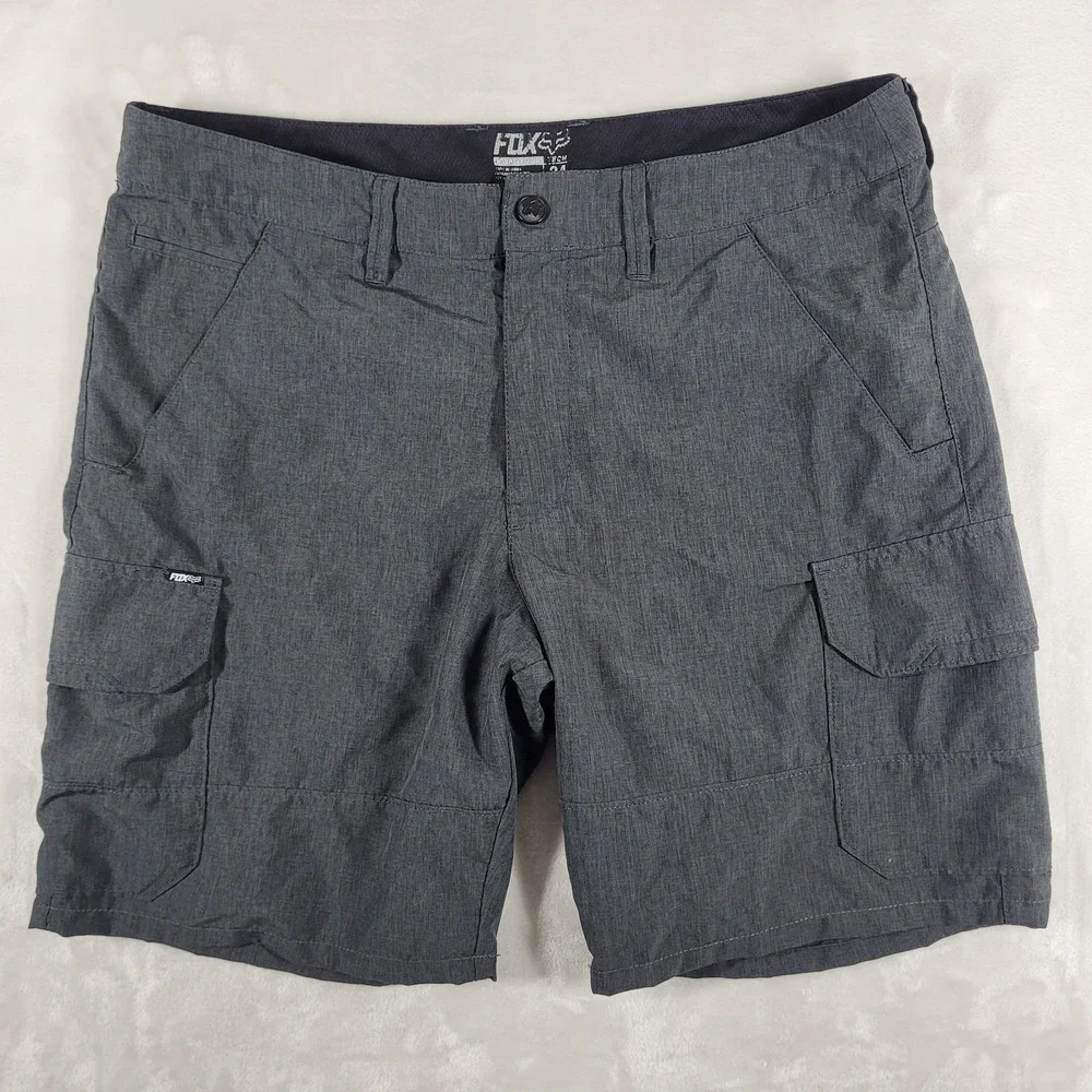 Fox Racing Slambozo Tech Cargo Shorts Men's 34 Gray 9